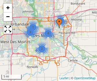 Area schools map